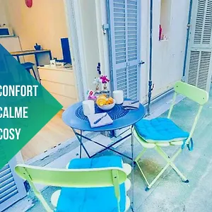 Studio T1 Centre - Ideal Couple & Amis - Confort - Wifi - Calme - Climatisation - Coin Terrasse Appartamento Nizza